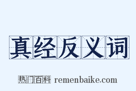 真经反义词是什么意思的图片
